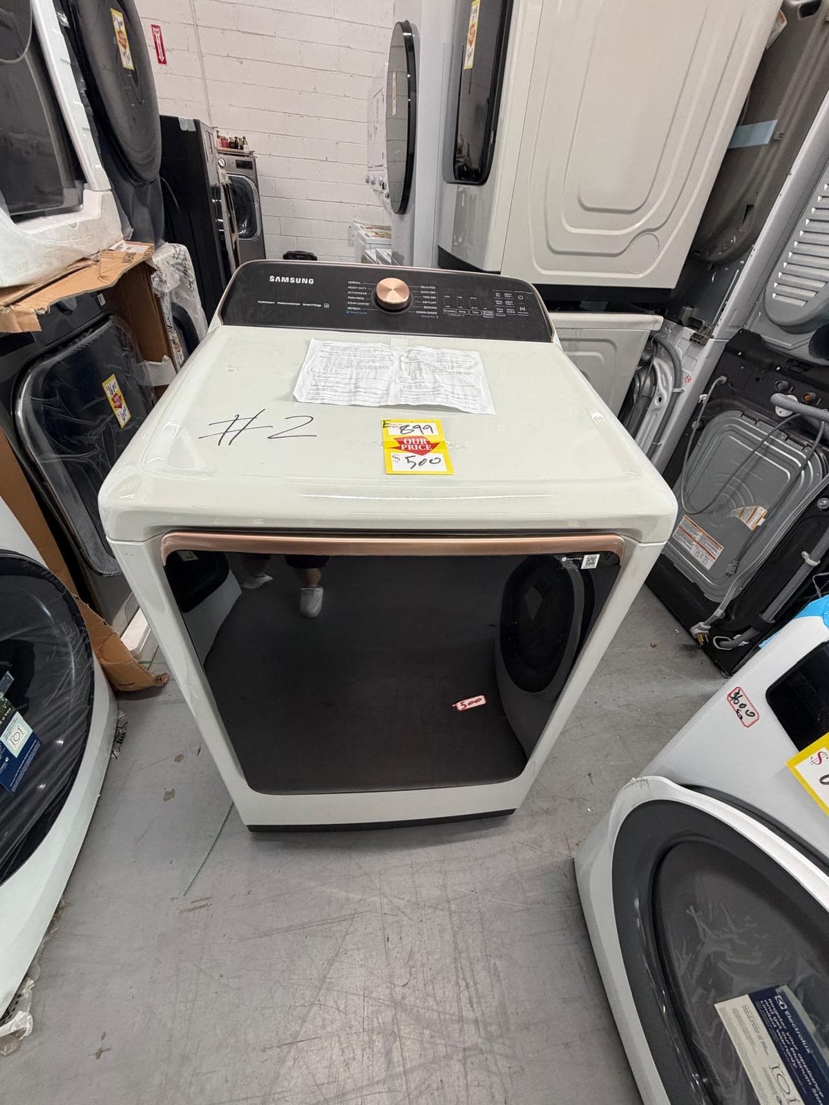 Samsung 7.4 Cu. Ft. Smart Electric Dryer, model DVE55CG7500E