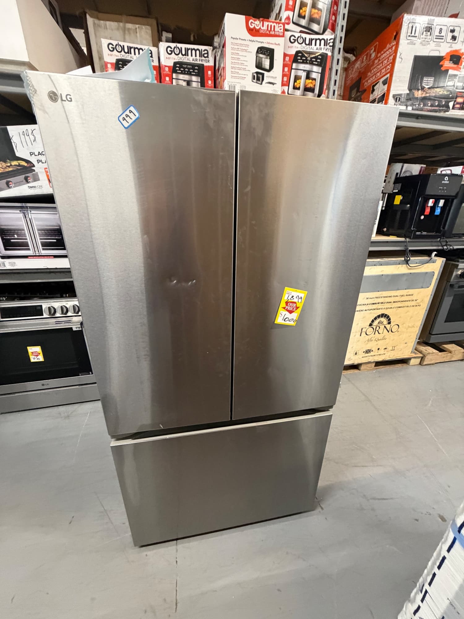 LG 36-inch Smart Counter-Depth MAX™ French-door refrigerator, model LRFLC2716S