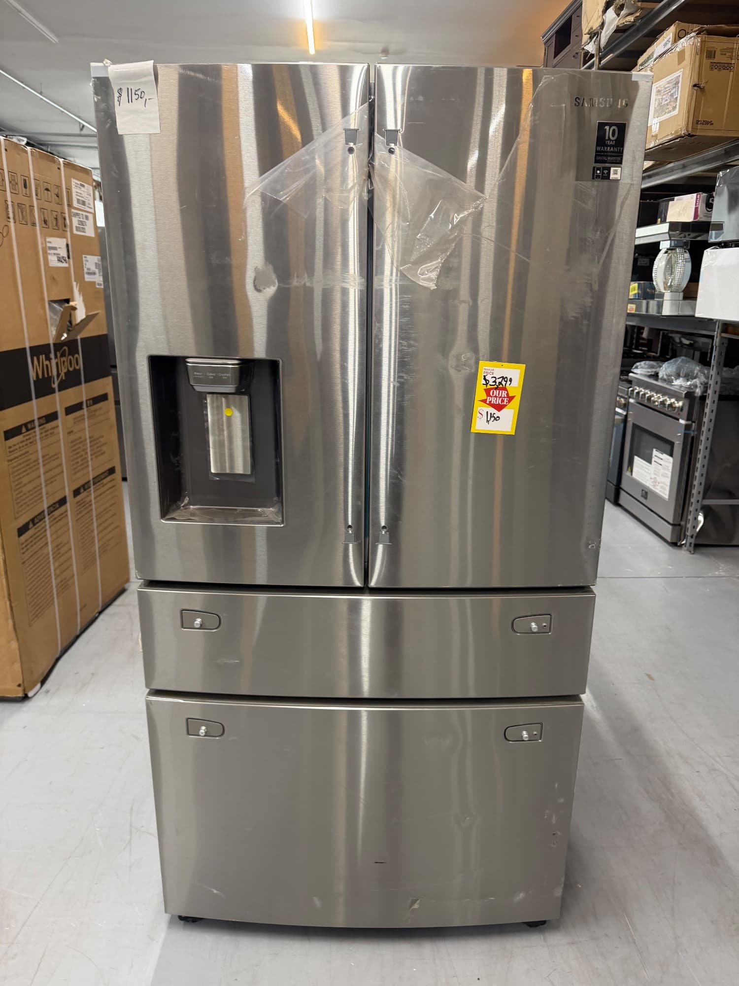 Samsung 22.6 Cu. Ft. 4-Door French Door Refrigerator, model RF24R7201SR