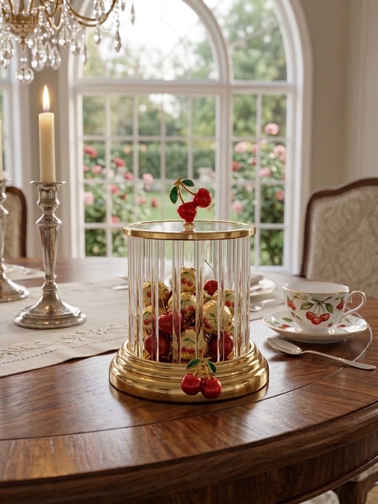 K&S Elegant Cherry-Accented Sweet Jar Presentation