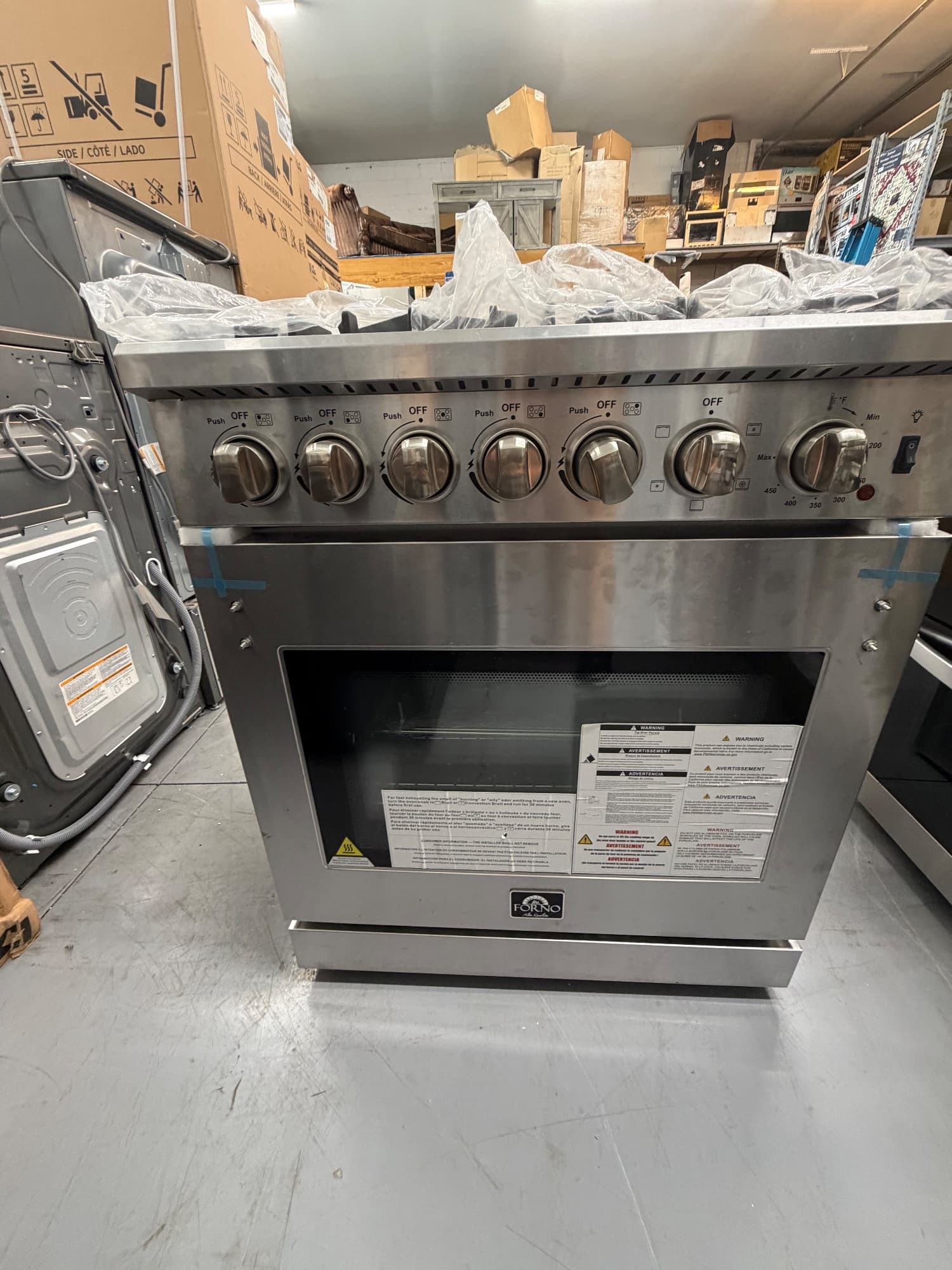 FORNO 30” Dual-Fuel Range, model FFSGS6196