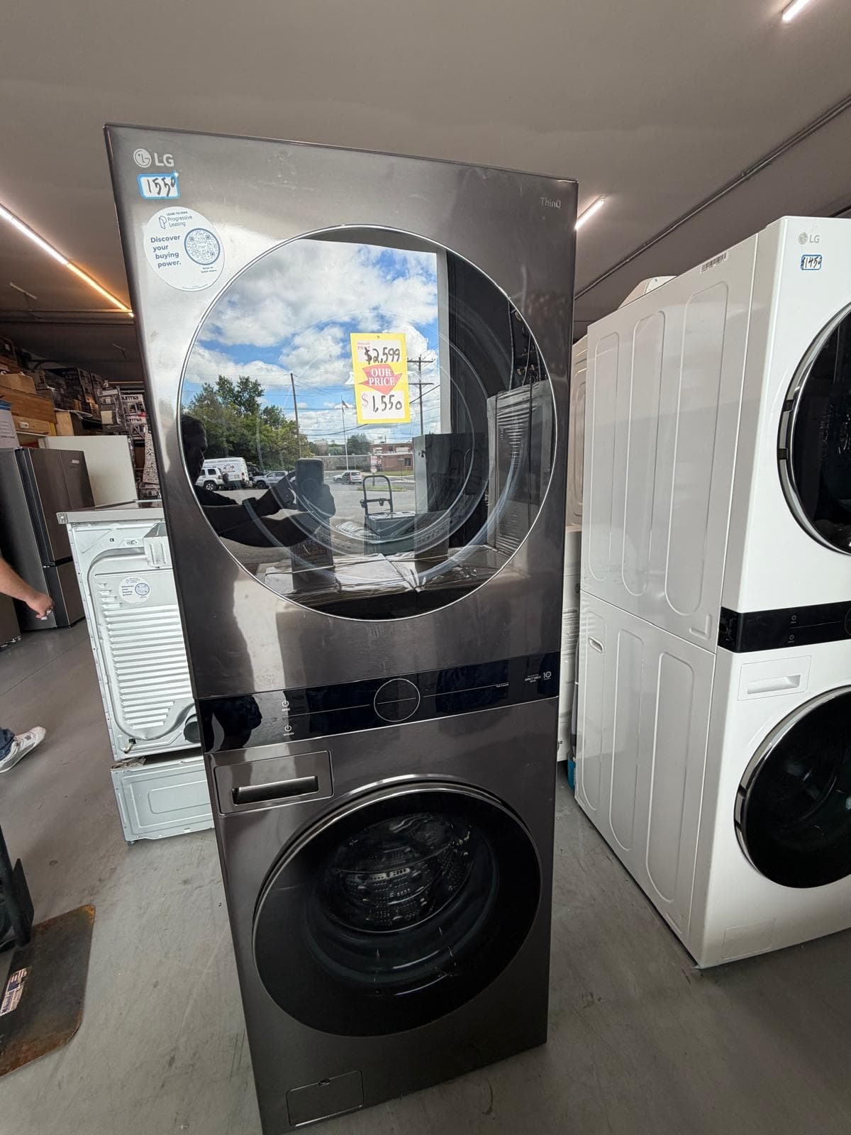 Samsung 4.5 cu. ft. washer + 7.4 cu. ft LG WashTower, model WKEX200HBA
