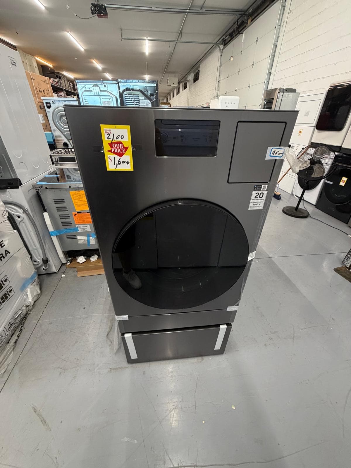 Samsung Bespoke AI 5.3 Cu. Ft. All-in-One Washer & Electric Dryer, model WD90F53AVSUS